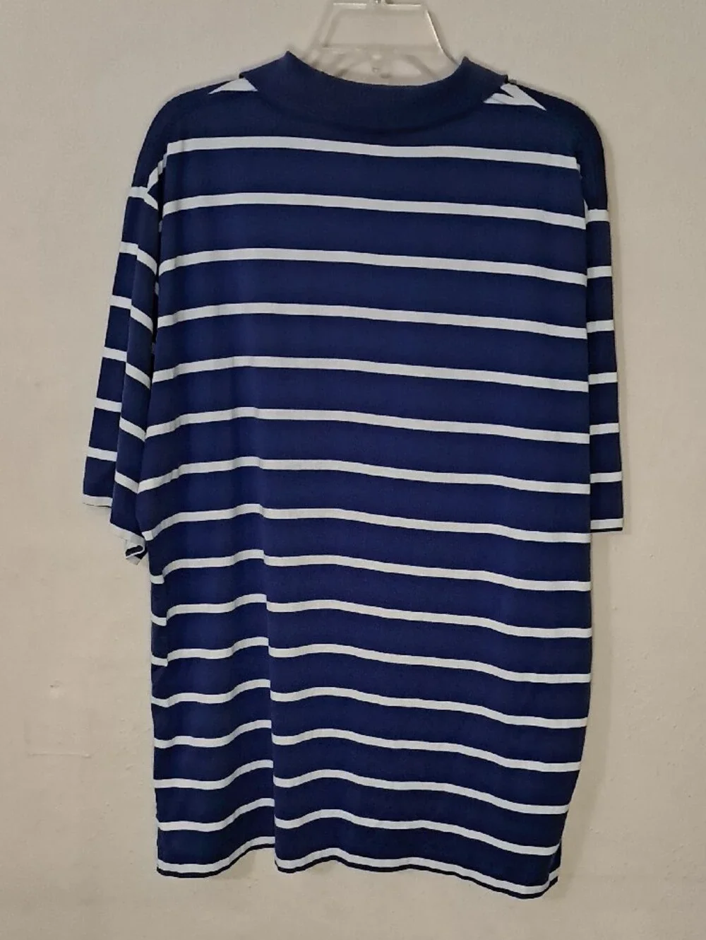 Ralph Lauren Polo Golf Men's Size XL Navy and White Striped Polo with Pink Pony